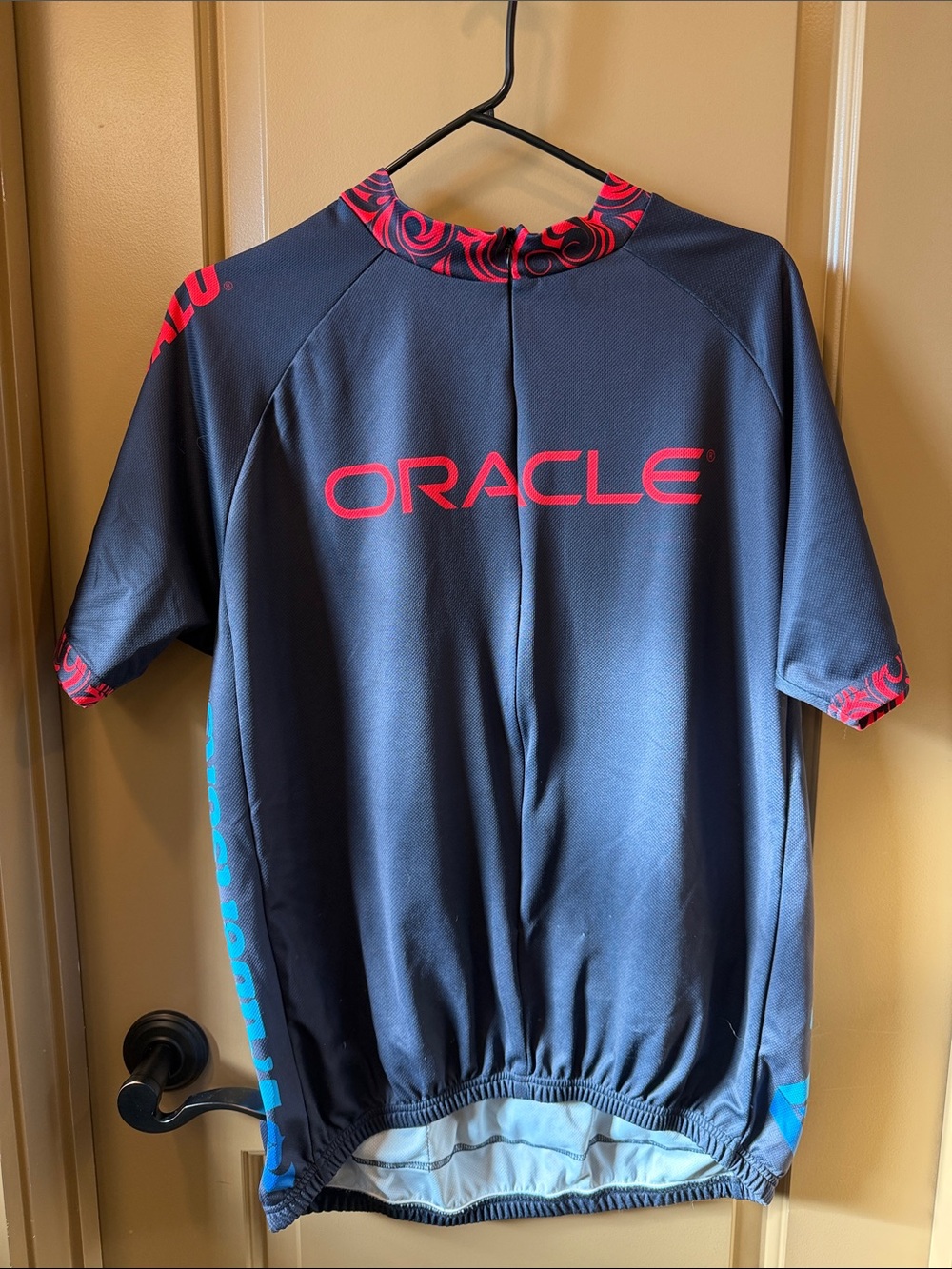 Men's Black and Red Cycling Jersey